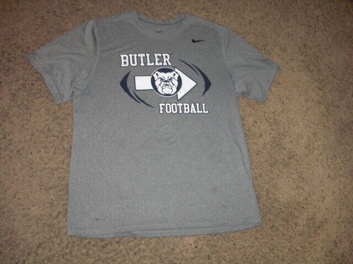 BUTLER FOOTBALL grau sportlich Nike Dri Fit kurzarmiges Shirt Herren Large - Bild 1 von 3