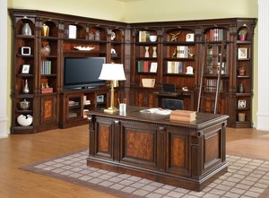 Corsica Home Office Corner Library Wall Unit W 60 Tv Console