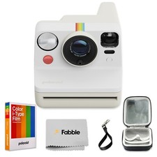 Polaroid Now Generation 3 I-Type Instant Camera Pebble White Bundle