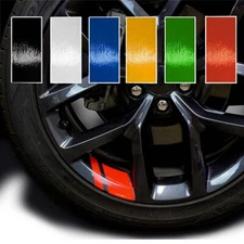 6pcs Reflective Car Wheel Rim Vinyl Stickers Stripes Accessories For 16"-21"