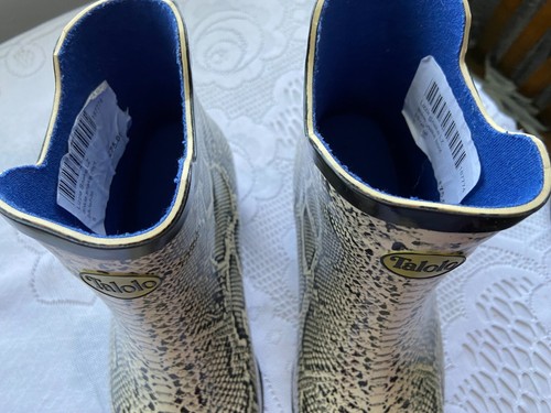 TALOLA 'LIZZIE' UK 5 BNWT Snake Ankle Boot Wellies Festival Cowgirl EU38 £75 - Picture 7 of 11