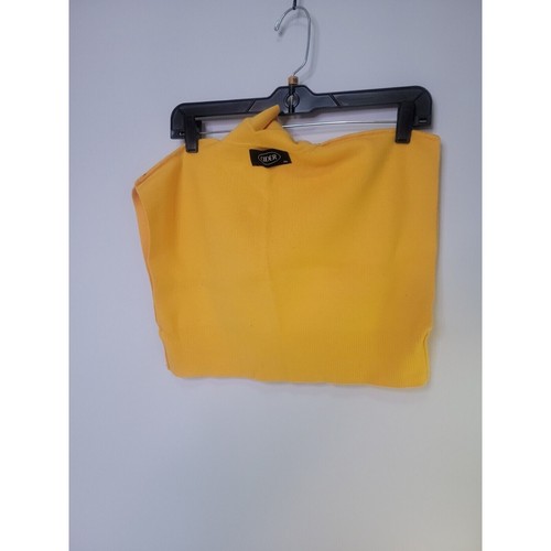 Cider Yellow Crop Top Size XS Has Light Blue Stain On The Right Side Retro 90'a - Picture 16 of 16
