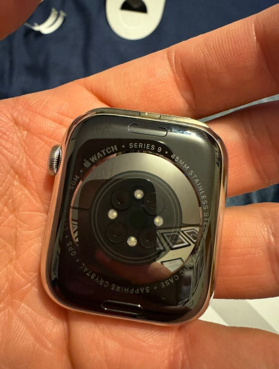 Apple Watch Series 9 45mm Stainless Steel Case with Milanese Apple Watch Series 9 45mm Stainless Steel Case with Milanese