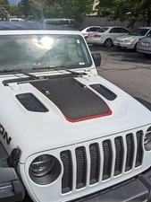 Fits 2018-2025 Jeep Jljt Wrangler Rubicon Gladiator Hood Stripe Graphic Vinyl V2