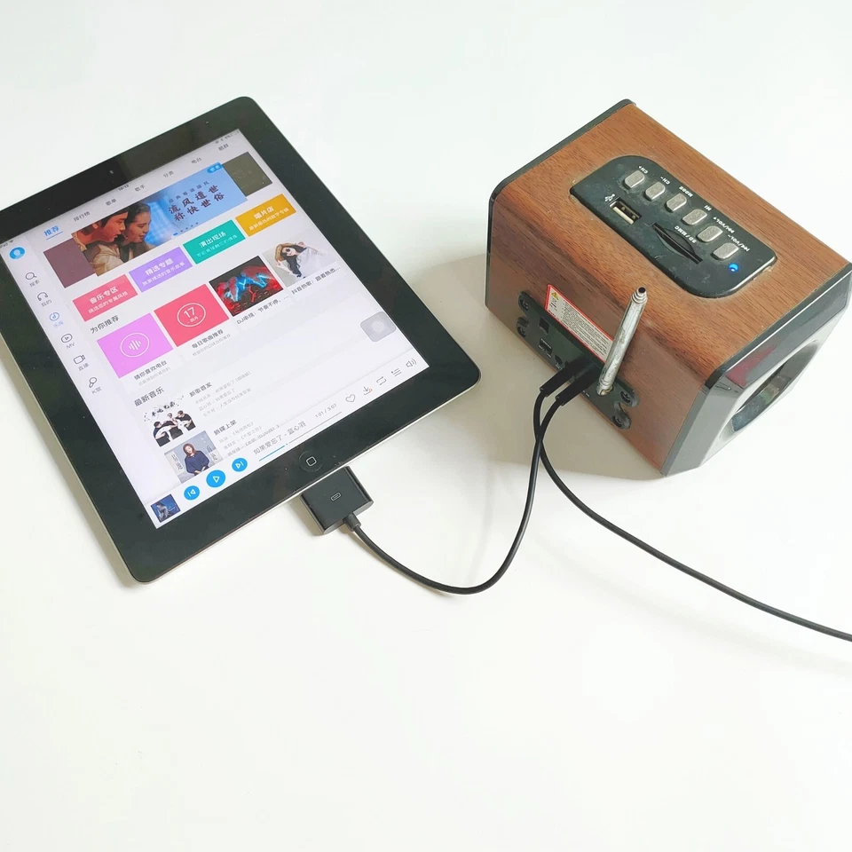 2PACK 20cm 30PIN Dock Connector to AUX 3.5mm Audio Cable for iPod/iPhone 3 4 - Image 2 of 4