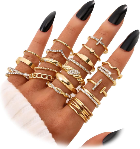 Gold Knuckle Rings Set for Women, Dainty Simple Trendy Cute Stackable Finger Rin