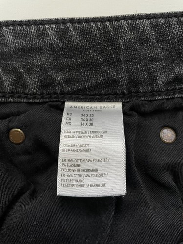 American Eagle Women's Pant Super Skinny High Rise Jeans Black Size 34x30 - Picture 16 of 17