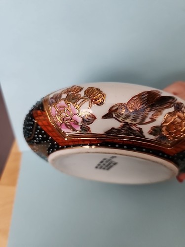 Rare - Vintage - 1950s Ceramic Powder Box in Beautiful Jeweled Deco - Picture 3 of 9