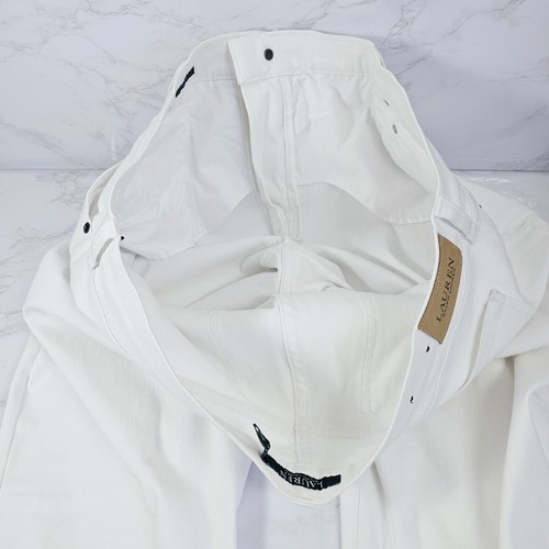 Lauren Ralph Lauren Women Size 16 White Modern Straight Stretch Jeans - Picture 14 of 20