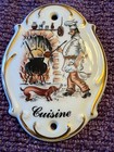 French Limoges porcelain door plate “Cuisine”