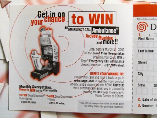 Play to Win Registration Card for Sega Dreamcast - Complete your Game! - Picture 3 of 10