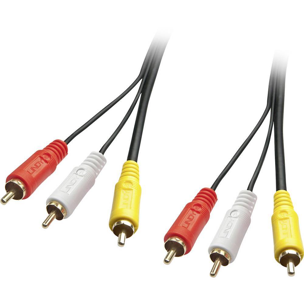 LINDY Composite Cinch AV Anschlusskabel [3x Cinch-Stecker - 3x Cinch-Stecker]