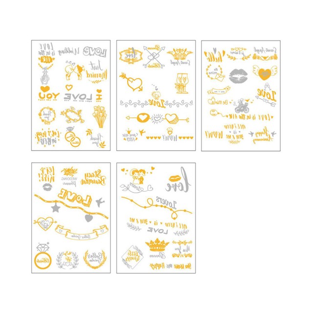 5 pz adesivi matrimonio sposa festa tatuaggi matrimonio decorazione damigelle tatuaggi- 5 pz adesivi matrimonio sposa festa tatuaggi matrimonio decorazione damigelle tatuaggi-