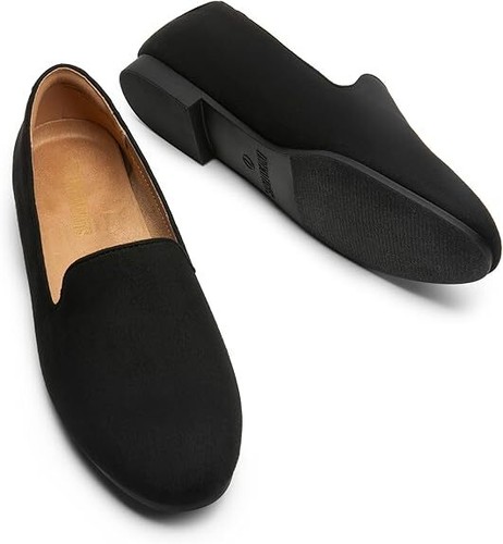 Women Round Toe Flats Dress Business Casual Office Slip On Flat Shoes - Picture 3 of 30