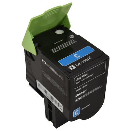 Genuine Lexmark 24B7154 Cyan Toner Cartridge - Picture 1 of 12