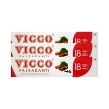 Vicco Vajradanti Toothpaste 200g Pack of 3 Natural Tooth Cleaning Agent