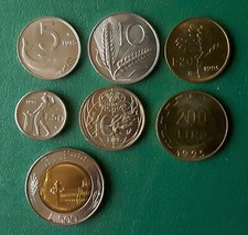 7 VALORI 5-10-20-50-100-200-500 LIRE 1995 - FDC DA ROTOLINO O DIVISIONALE