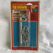 Hollywood Accessories Auto Trunk Lid Tie Down Chain Spring NOS TG&Y Sticker 
