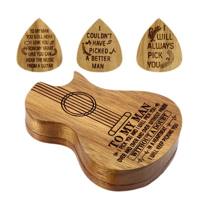  2 Sets Gitarrenformpickel -Gehäuse Home Gitarre Picks Organizer
