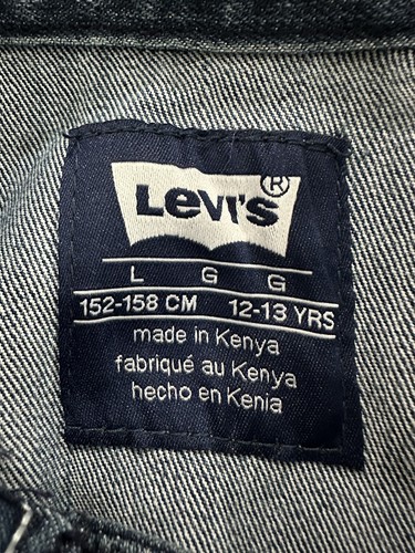 Levis Denim Jacket Girls Size 12-13 Yrs, Button Down Western Pockets Nice NEW - Picture 6 of 7