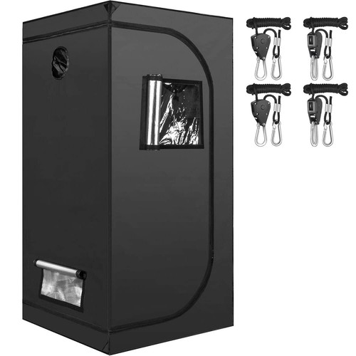 Grow Tent and 2-Pair 1/8 Inch 8-Feet Long Adjustable Rope Clip Hanger Combo Set - Picture 20 of 21