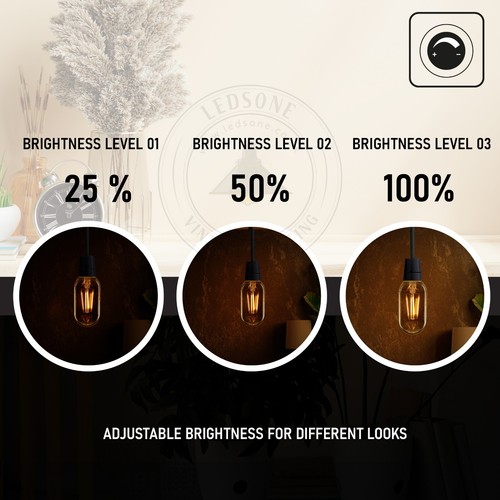 Antik Stil Edison Vintage LED Glühbirnen Industrial Retro Lampen B22 oder E27 - Bild 180 von 184