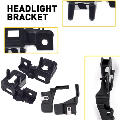 4Pc Headlight Lamp Mount Bracket Left+Right For 2013 2014 2015 2016 FORD FUSION - Foto 12 di 18