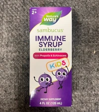 Nature'S Way Sambucus Elderberry Immune Syrup for Kids with Echinacea & Propolis