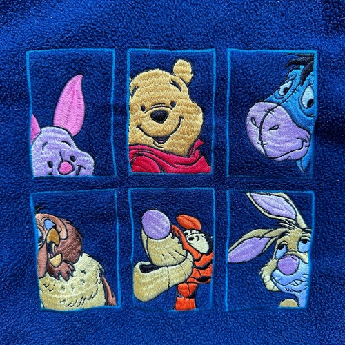 Vtg Winnie the Pooh and Friends Hoodie Sweatshirt Small Disney Store Blue 1990s - Picture 3 of 6