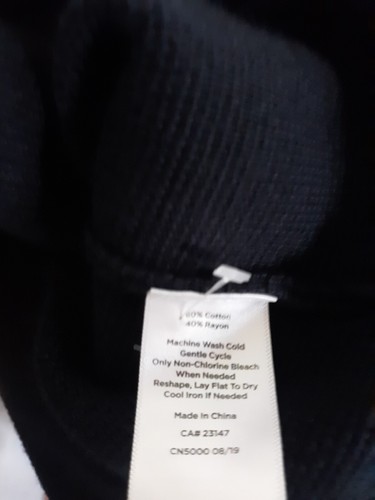 TALBOTS Dark Blue One Button Knit Cardigan Sweater Jacket Ladies XL/P - Picture 8 of 8