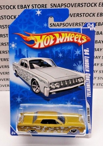 2009 HOT WHEELS GOLD '64 LINCOLN CONTINENTAL, HW #140 TARGET EXCL SNOWFLAKE CARD - Picture 2 of 9