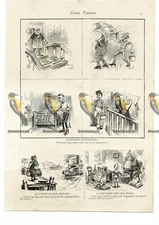 Aggressive Advertising, Victorian Humour, Book Illustration (Print), 1895