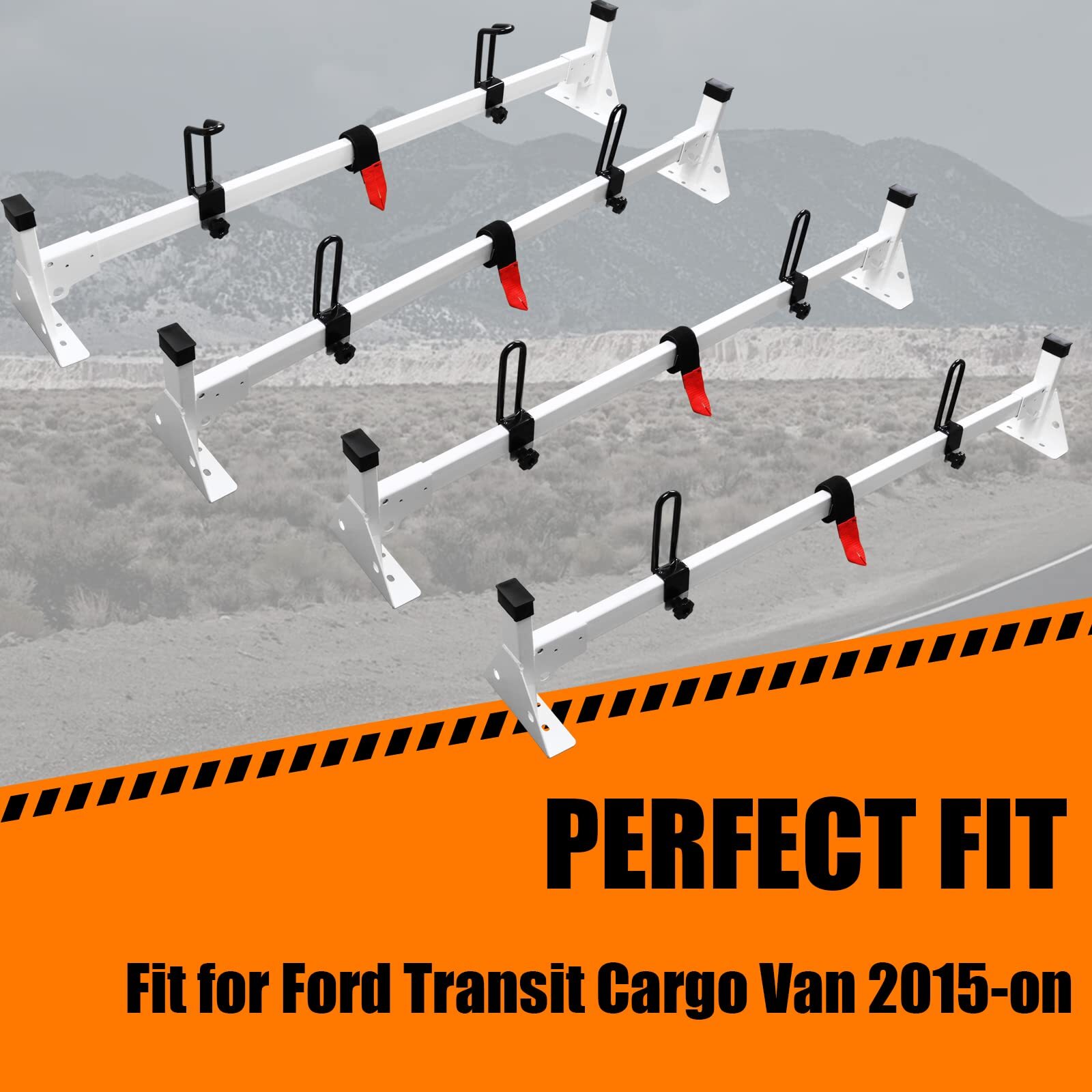 4 Bar Ladder Roof Racks For 20152023 Ford Transit 150 250 350 Cargo Van 1000LBS eBay