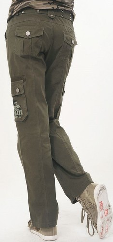 Ladies Womens Military Army Green & Gray Camo Pants Cargo Combat Trousers #8687 - Picture 7 of 14