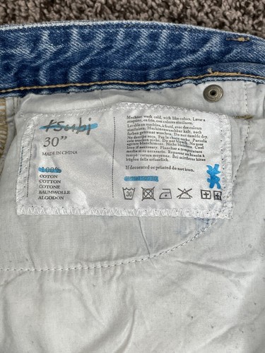 Travis Scott Ksubi Mens Blue Jeans X Stitched Up Chitch Skinny Jeans Size 30 - Picture 12 of 13