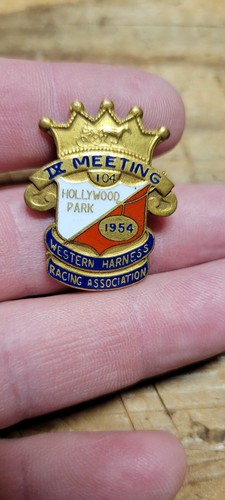 Vintage 1954 WHRA Western Harness Racing Association Hollywood ParkHorse Charm - Picture 4 of 7