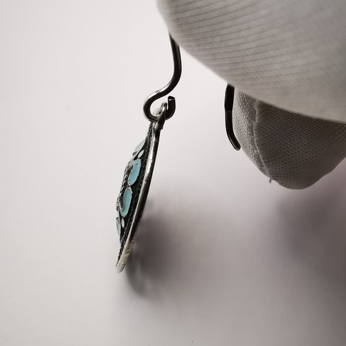 Pendientes de plata de ley 916 joyería vintage para mujer - Imagen 4 de 5