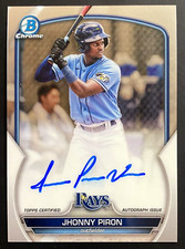 2023 Bowman Chrome Jhonny Piron #CPA-JPN  On Card Autograph - Rays