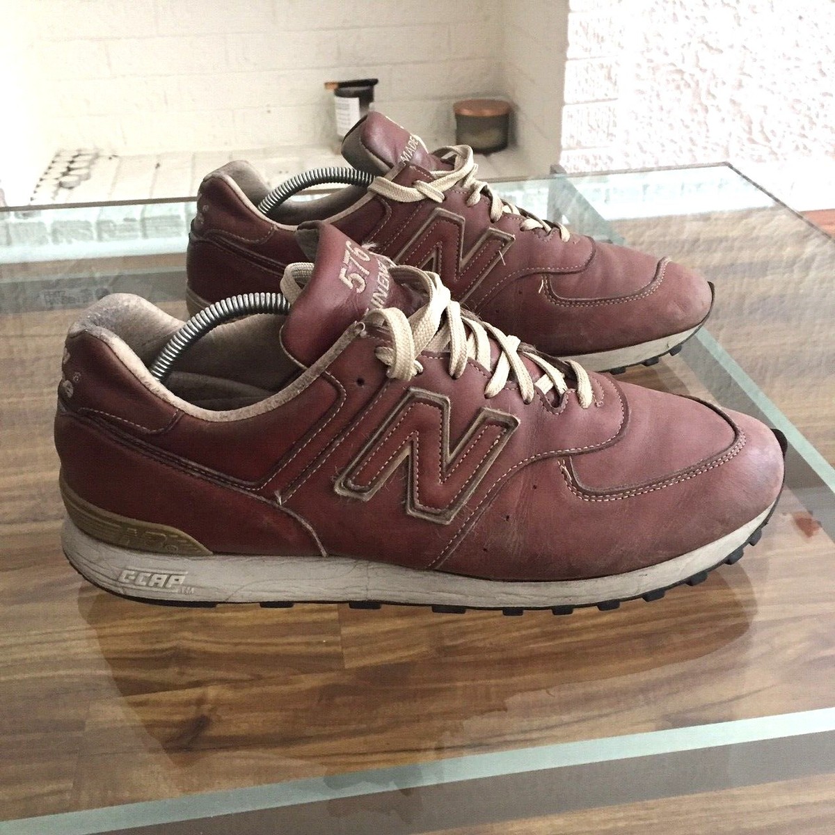NEW BALANCE 576 MADE IN ENGLAND LEATHER VINTAGE SIZE UK 11 / US