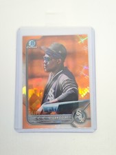 2022 Bowman Chrome Sapphire Oscar Colas Orange Photo Image Variation /75