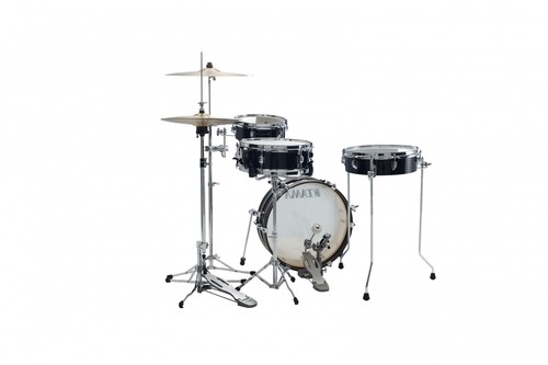 Tama Club-Jam Pancake Drumset 4 Pieces - Hairline Black/Chrome Hardware - Picture 2 of 3