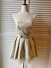 Betsey Johnson Evening Formal Cocktail Prom Strapless Dress Size 4