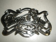 Belt Buckle Vintage "Mecca 5 Star" 5.5" X 3" Gun Metal Silver Color