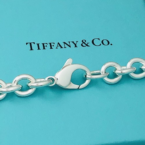 Tiffany & Co 18" Silber Runde Glieder Rolo Kette Halskette Herren Unisex - Bild 5 von 7