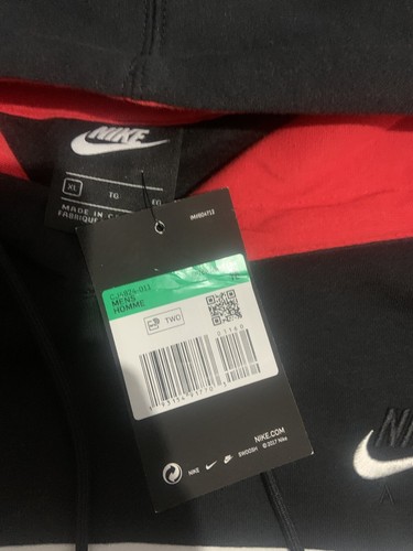 Sudadera con capucha para hombre Nike Air Max talla XL CJ4824-011 roja/negra - Imagen 4 de 4