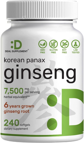 Korean Red Panax Ginseng Root Extract, 7,500Mg Serving, 240 Softgels – 150Mg Act - Picture 8 of 12