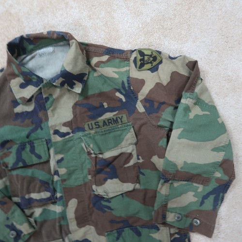 Vintage US Army Hot Weather combat Coat BDU Camouflage Men's Medium Long - Picture 3 of 11
