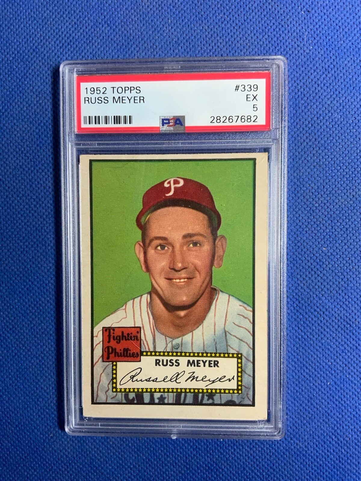 1952 Topps #339 Russ Meyer  Philadelphia Phillies ** HIGH Number ** PSA 5