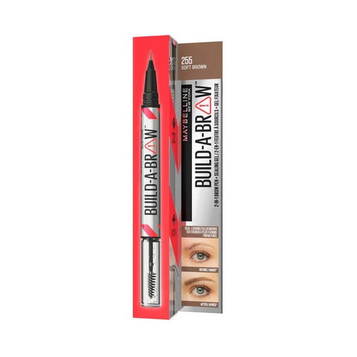 3x Maybelline Build A Brow 2 in 1 Pen Sealing Gel Eyebrow 255 Soft Brown - Picture 6 of 7