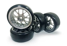 4PCS Drift Tires Wheels Rim 12mm Hex for HPI HSP 1:10 RC on Road Racing Car